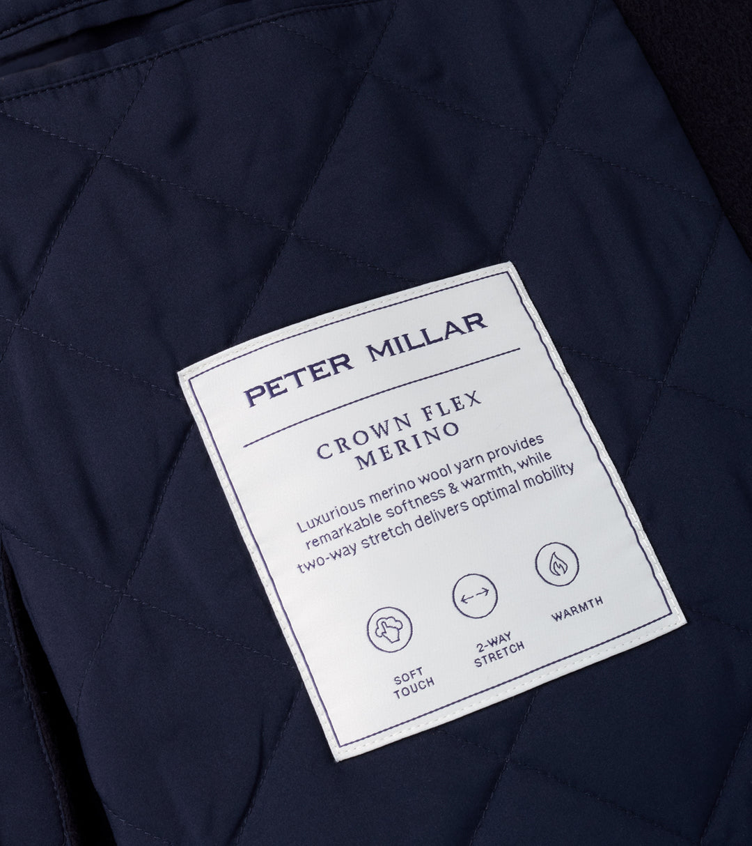 Peter Millar Crown Flex Merino City Coat: Navy