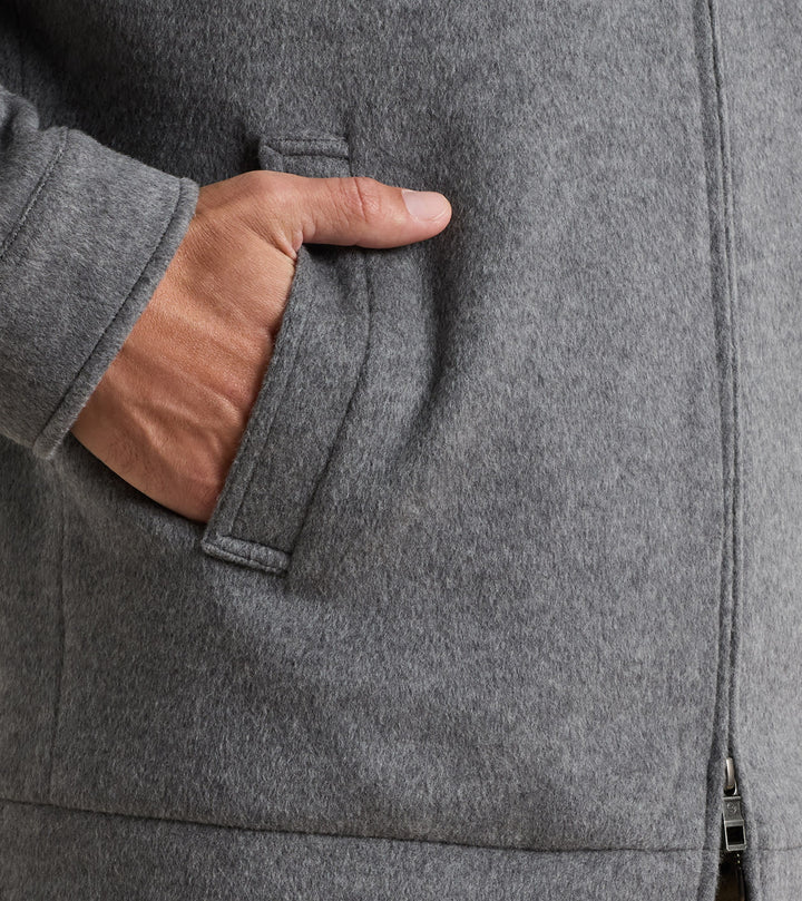 Peter Millar Crown Flex Merino Bomber: Oslo Grey