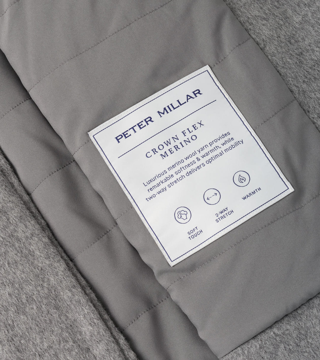 Peter Millar Crown Flex Merino Bomber: Oslo Grey