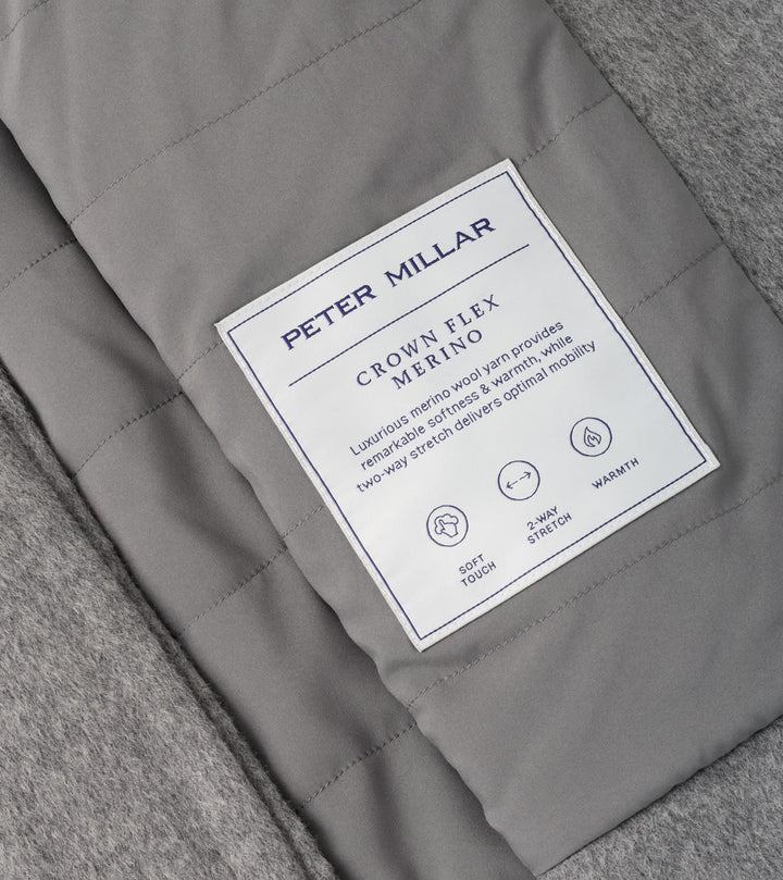 Peter Millar Crown Flex Merino Bomber: Oslo Grey