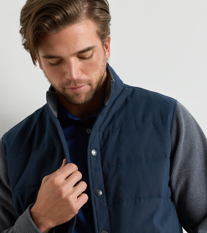 Peter Millar Bedford Hybrid Snap Jacket: Dark Navy
