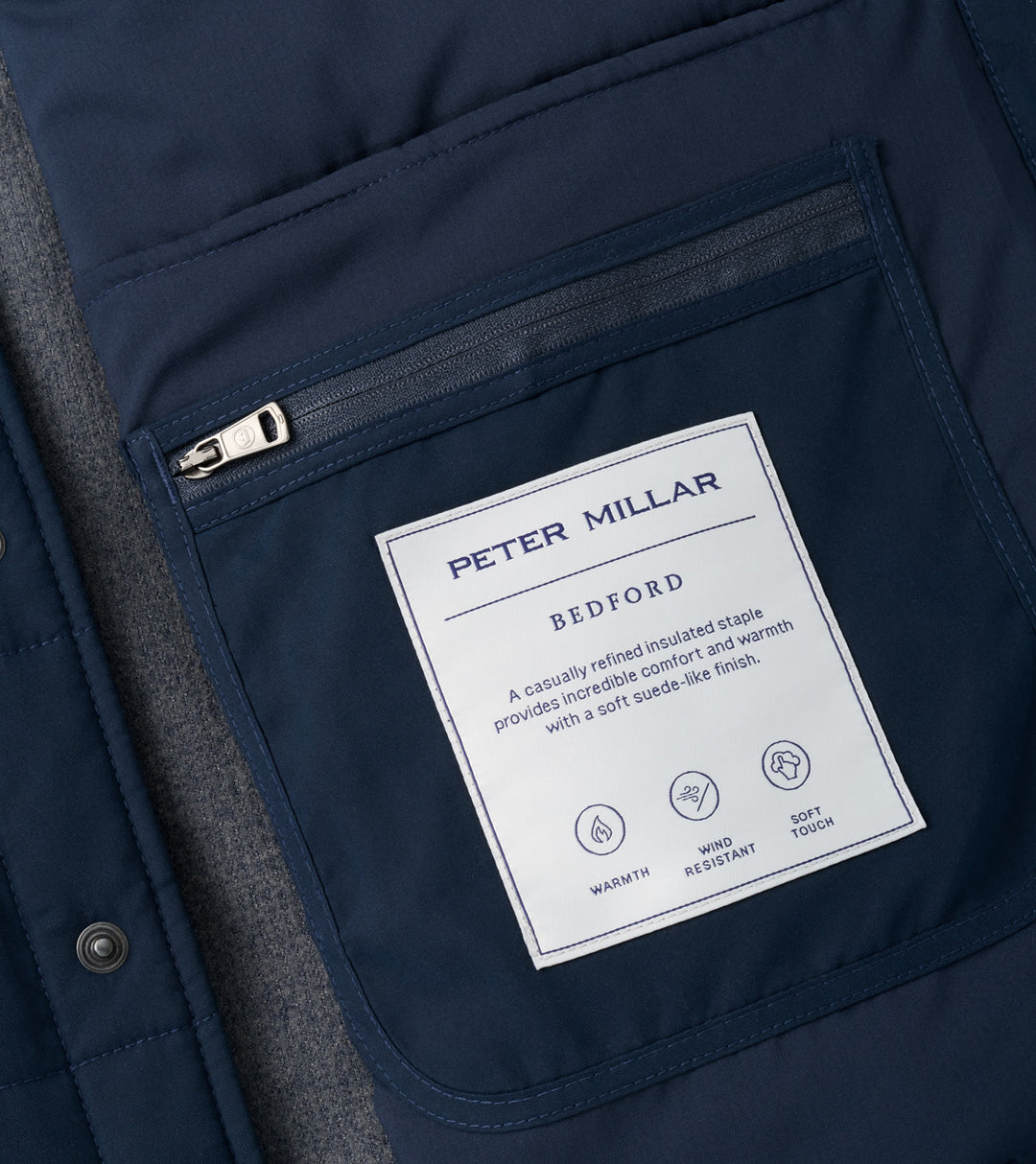Peter Millar Bedford Hybrid Snap Jacket: Dark Navy