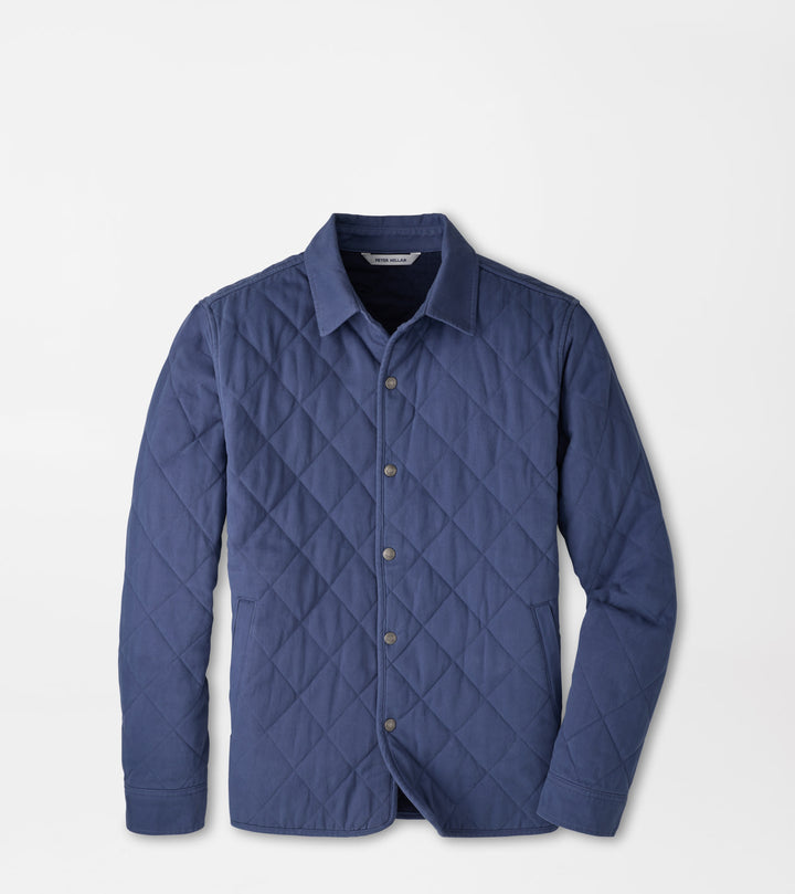 Peter Millar Chatham Cotton Cashmere Shirt Jacket: Crown Blue