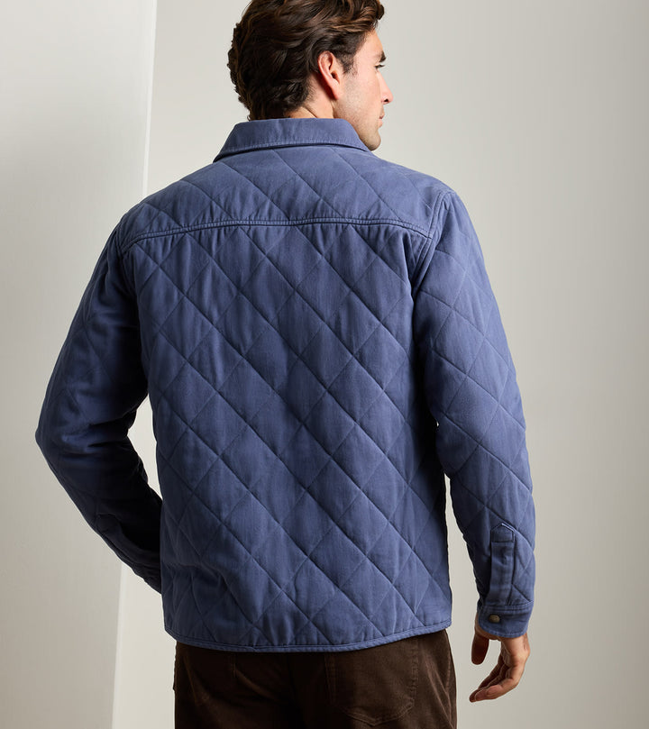 Peter Millar Chatham Cotton Cashmere Shirt Jacket: Crown Blue