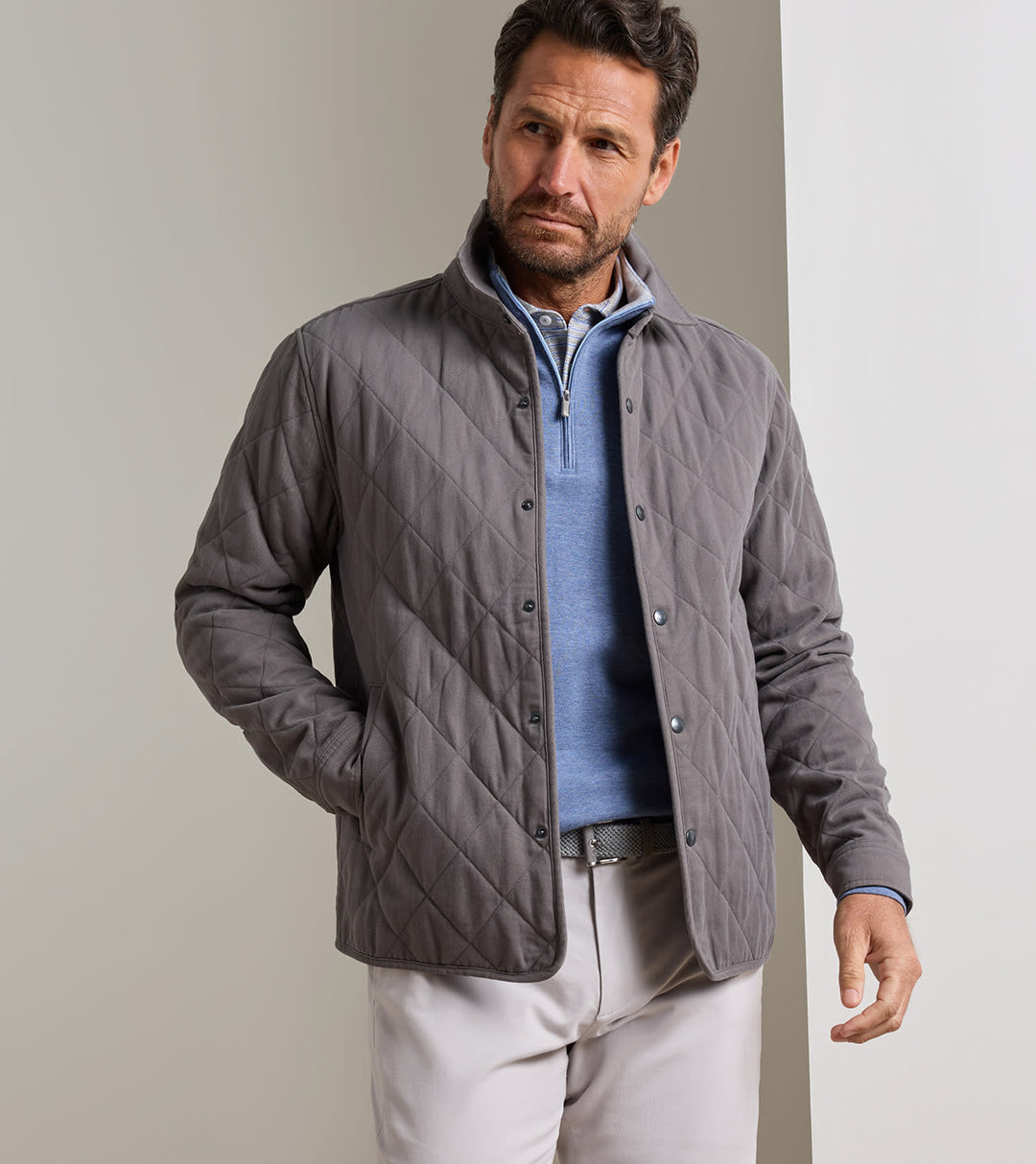 Peter Millar Chatham Cotton Cashmere Shirt Jacket: Cityscape