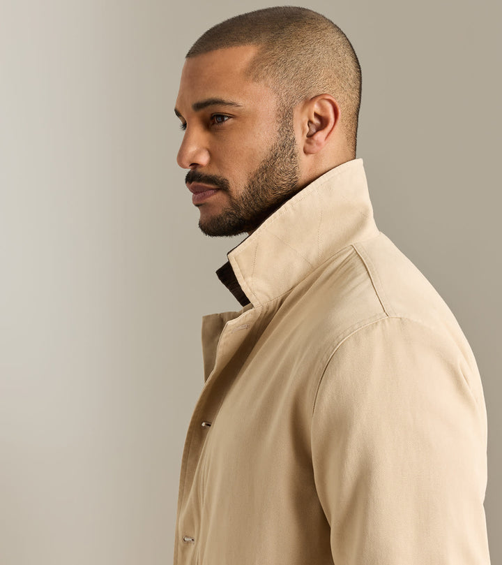 Peter Millar Chatham Cotton Cashmere Coat: Sand
