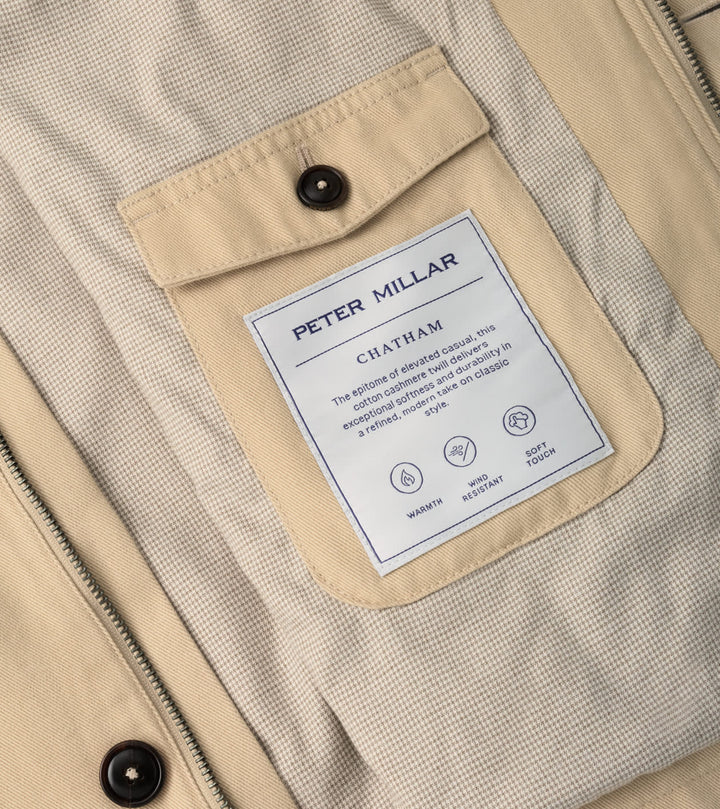 Peter Millar Chatham Cotton Cashmere Coat: Sand