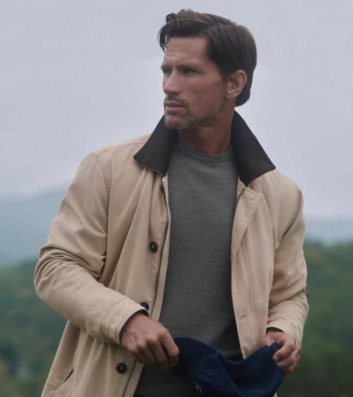 Peter Millar Chatham Cotton Cashmere Coat: Sand