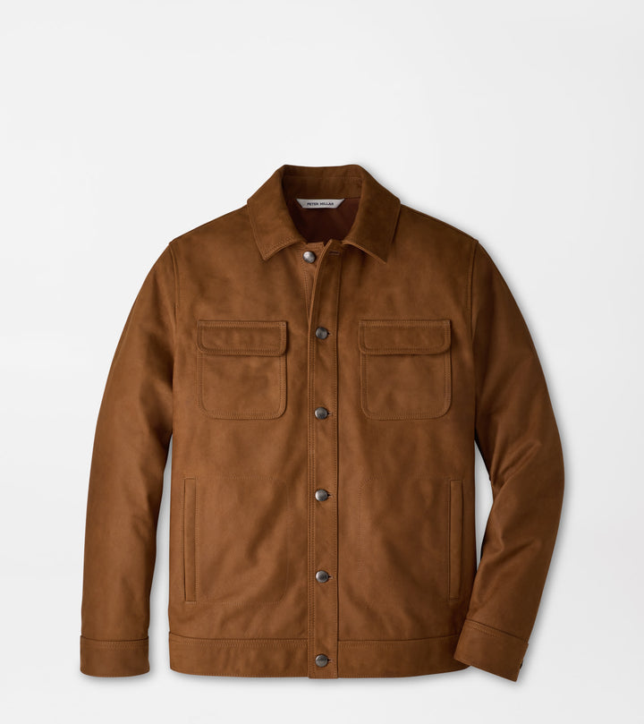 Peter Millar Jackson Leather Jacket: Whiskey