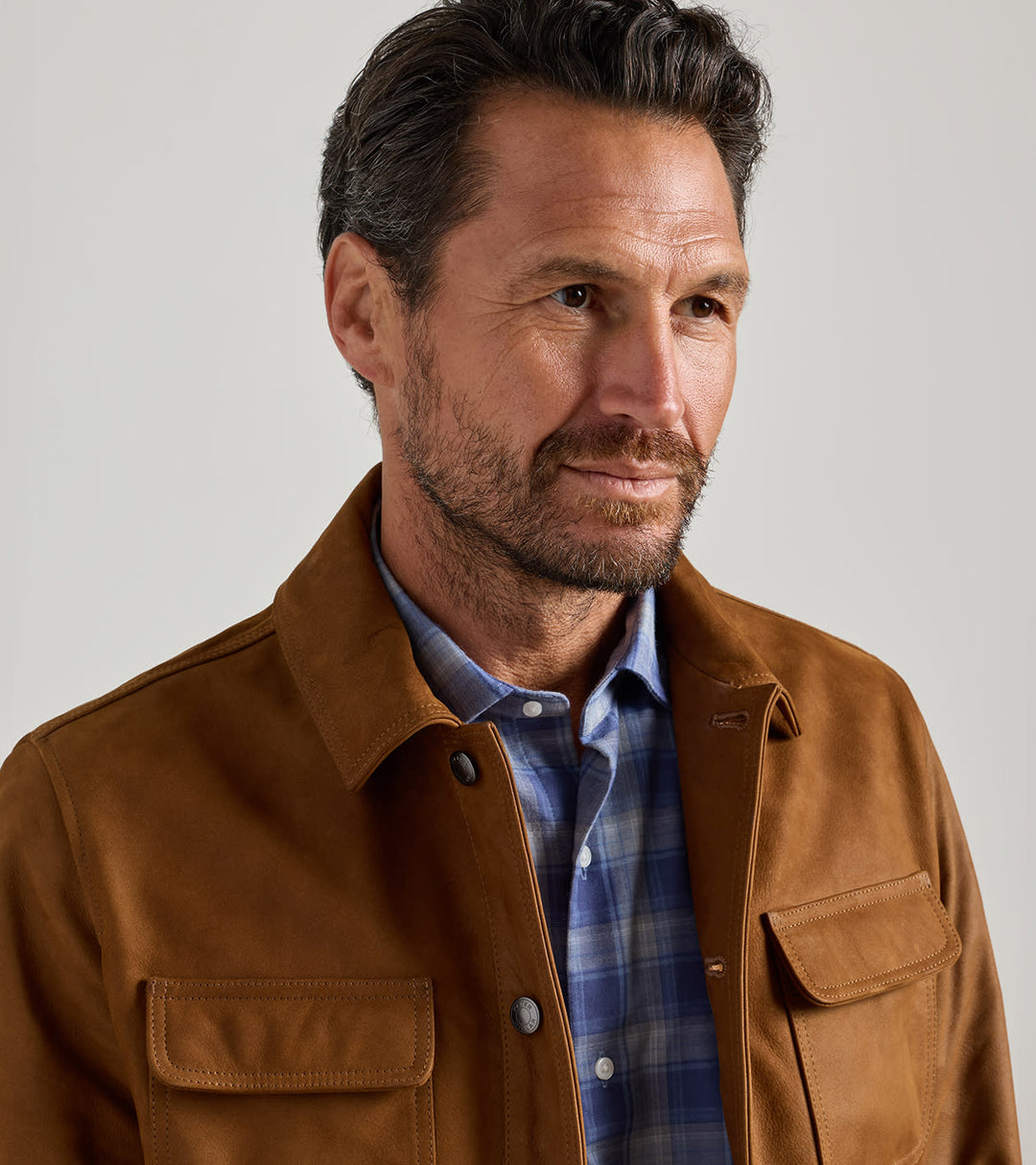 Peter Millar Jackson Leather Jacket: Whiskey