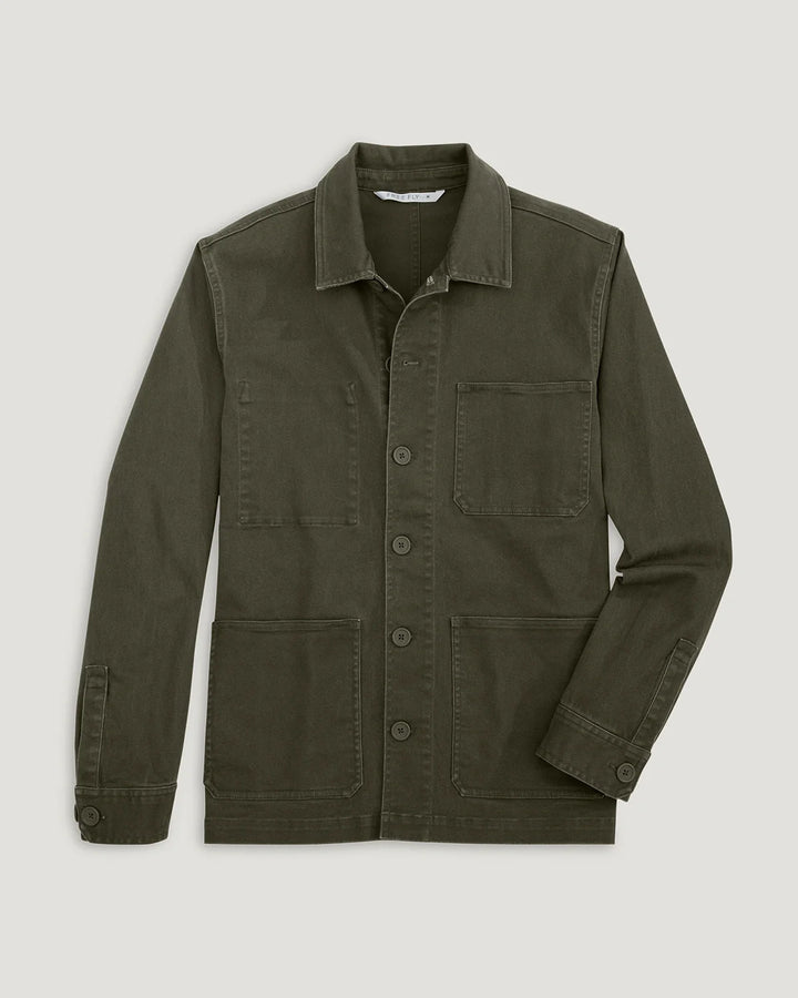 Free Fly Men's Folly Twill Chore Coat: Dark Forest