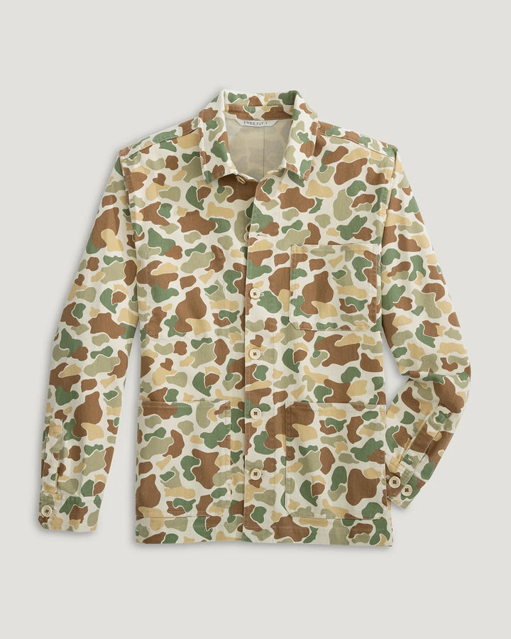 Free Fly Men's Folly Twill Chore Coat: Vintage Camo