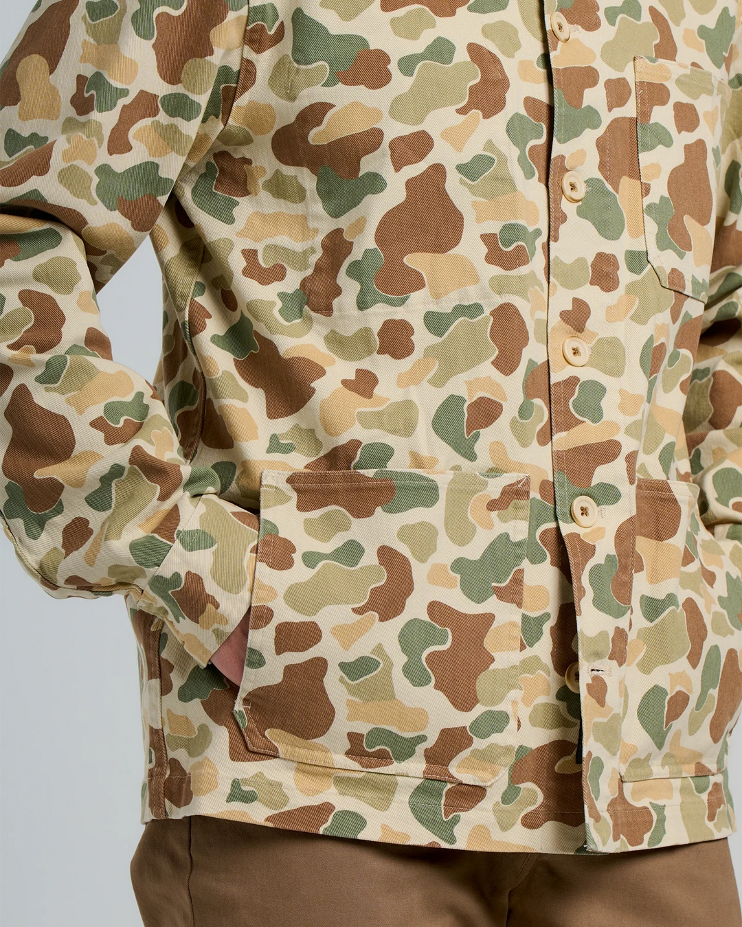 Free Fly Men's Folly Twill Chore Coat: Vintage Camo
