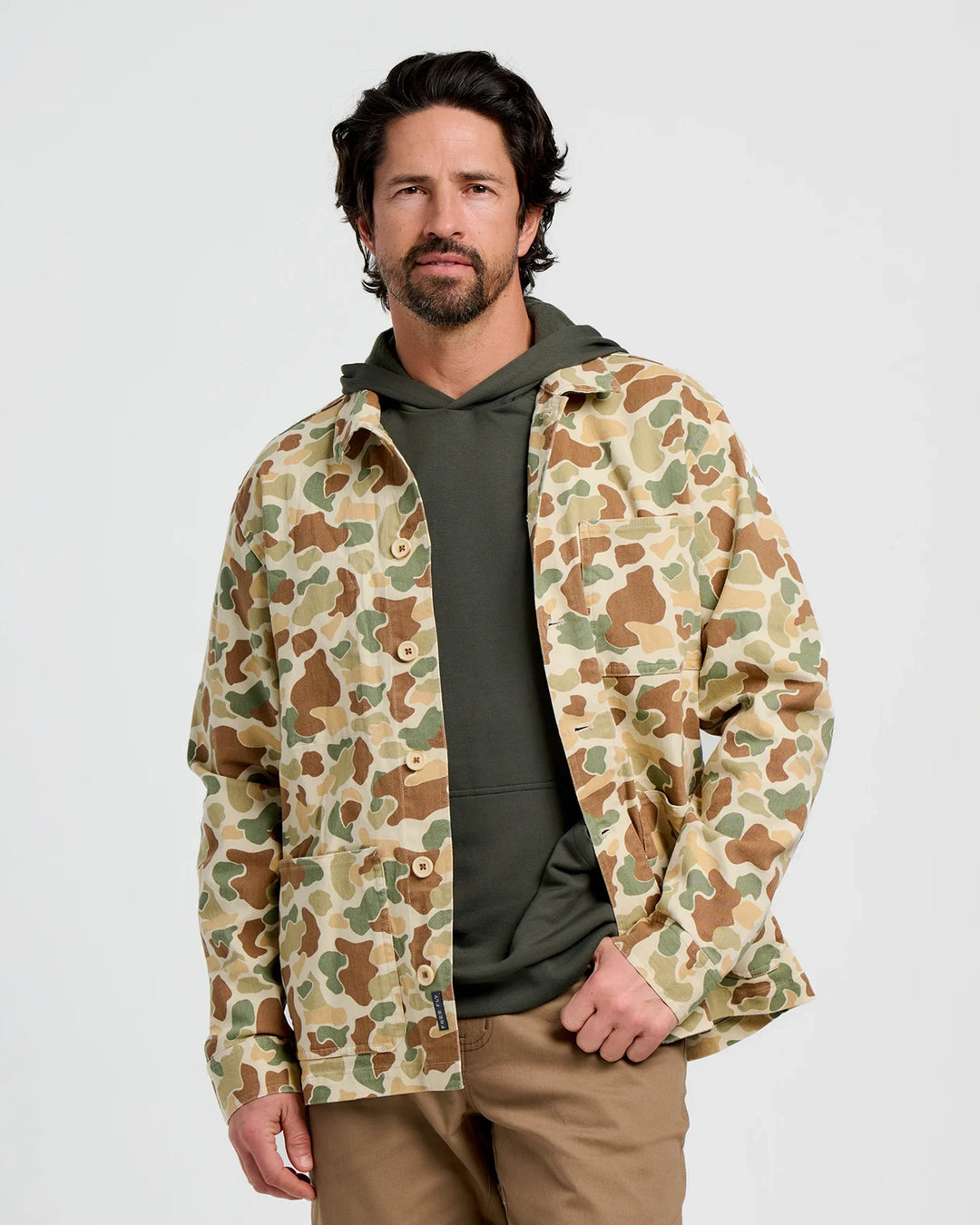 Free Fly Men's Folly Twill Chore Coat: Vintage Camo