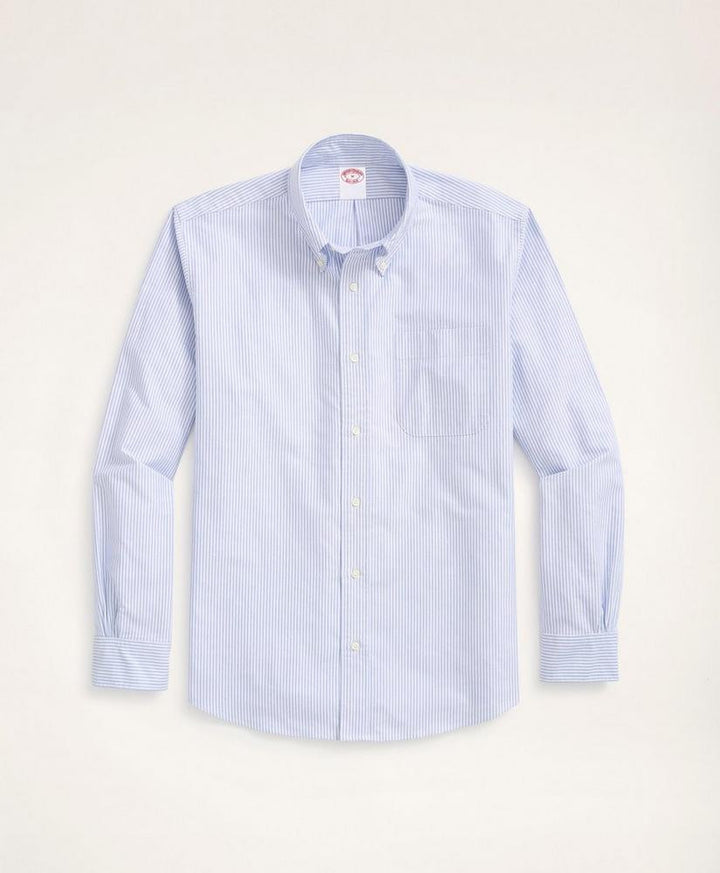 Brooks Brothers Original Polo® Button-Down Striped Oxford Shirt: Blue