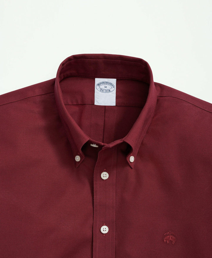 Brooks Brothers Stretch Non-Iron Oxford Button-Down Collar Sport Shirt: Cabernet