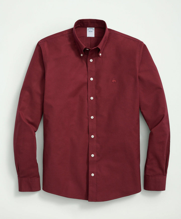 Brooks Brothers Stretch Non-Iron Oxford Button-Down Collar Sport Shirt: Cabernet