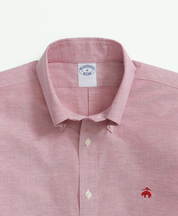 Brooks Brothers Stretch Non-Iron Oxford Button-Down Collar Sport Shirt: Red