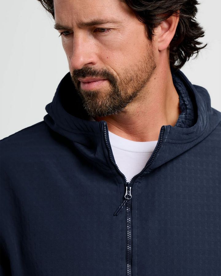 Free Fly Men's Gridback Fleece Anorak Hoodie: Deep Navy