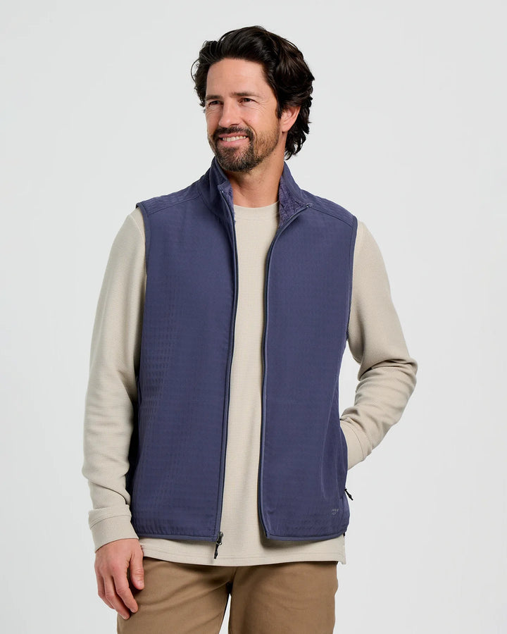 Free Fly Men's Gridback Fleece Vest: Storm Cloud