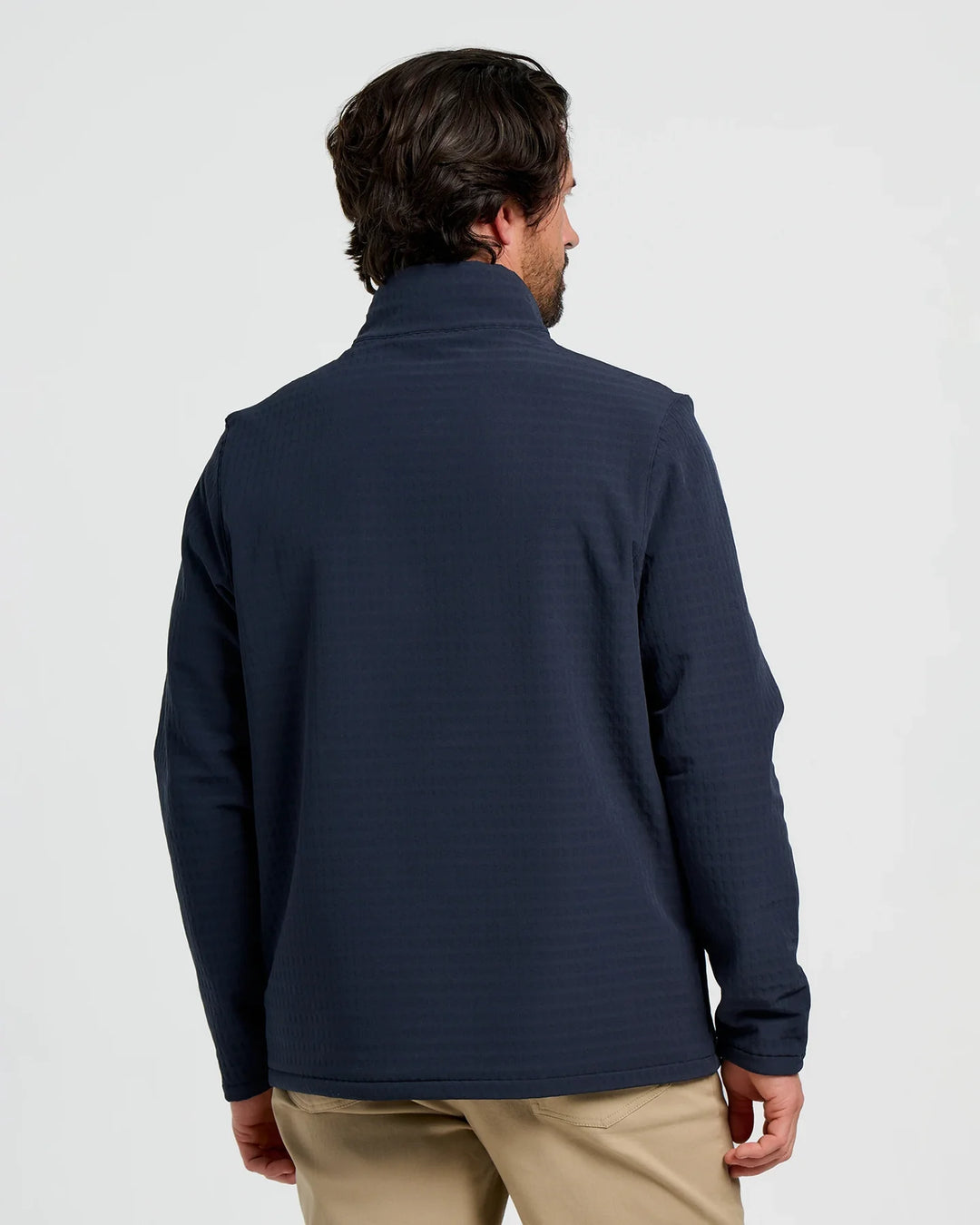 Free Fly Men's Gridback Fleece Snap Pullover: Deep Navy