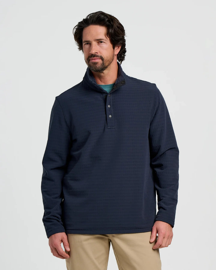 Free Fly Men's Gridback Fleece Snap Pullover: Deep Navy