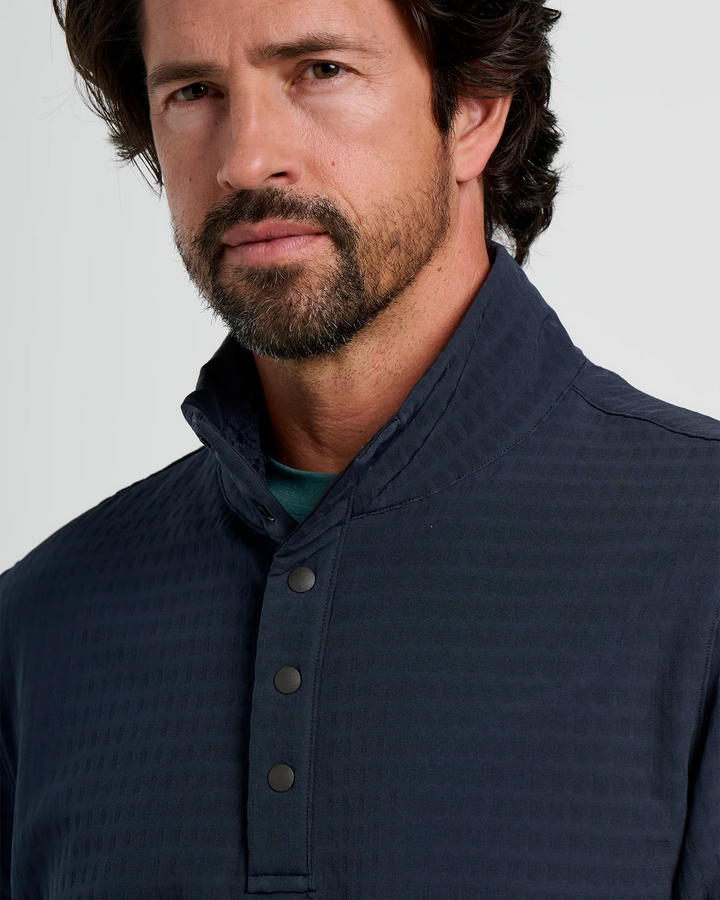 Free Fly Men's Gridback Fleece Snap Pullover: Deep Navy
