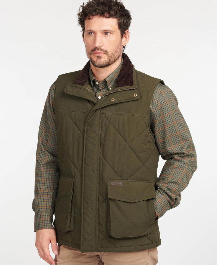 Barbour Mens Winterdale Gilet - Dark Olive