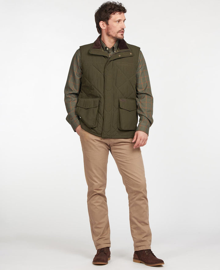 Barbour Mens Winterdale Gilet - Dark Olive