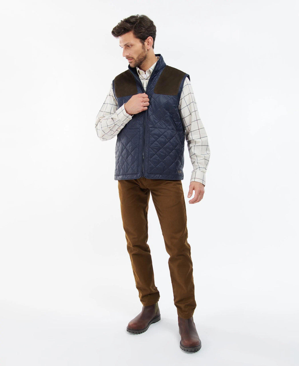 Barbour Mens Redwood Gilet: Navy