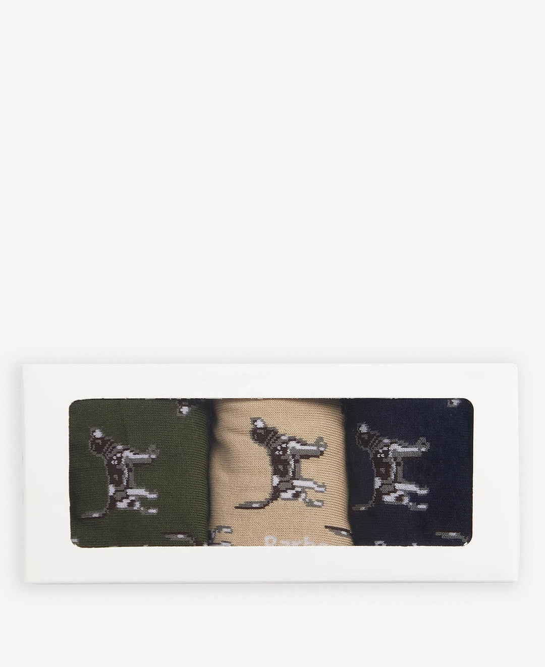 Barbour Pointer Dog Socks Gift Box: Forest Mist