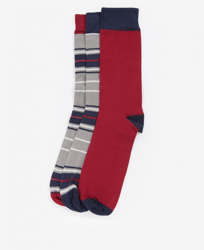 Barbour Tartan Sock Gift Box: Blue Granite