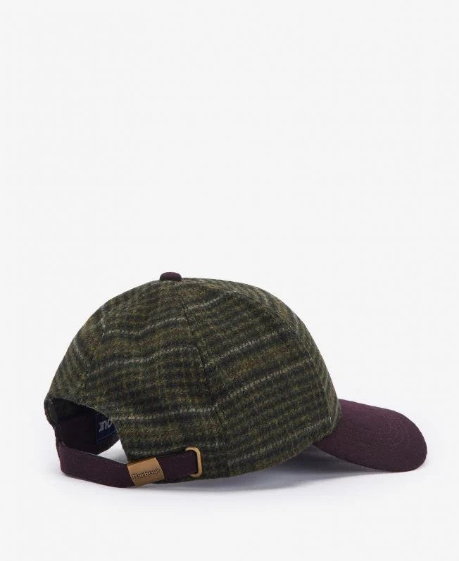 Barbour Clyde Sports Cap: Brown/Olive Plaid