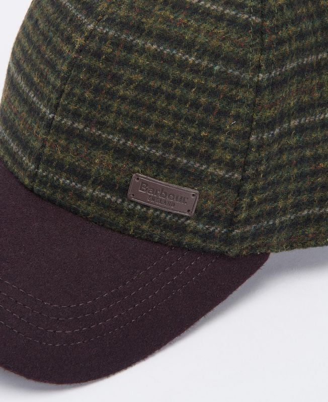 Barbour Clyde Sports Cap: Brown/Olive Plaid