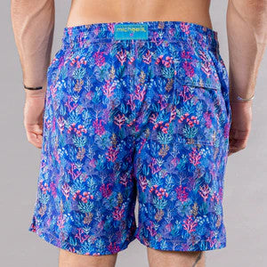 Michael's Coral Jungle Swim Trunks w/ Cyclist Liner: Navy