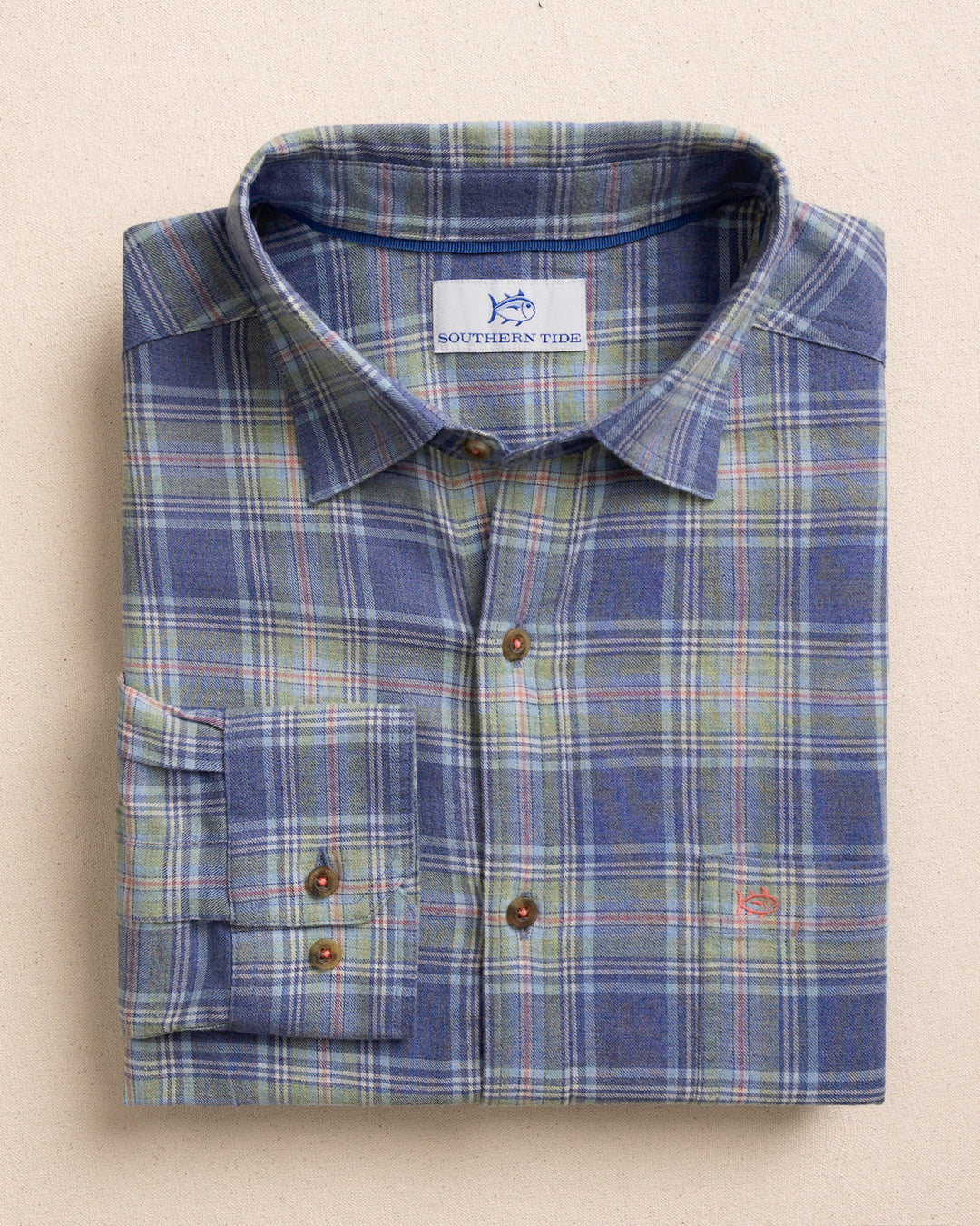 Southern Tide Ocean View Heather Sportshirt: Heather Nautical Blue