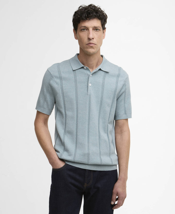 Barbour Wellburn Knitted Polo Shirt: Slate