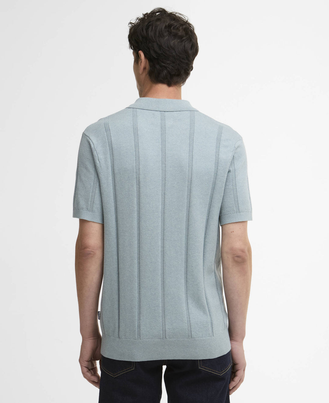 Barbour Wellburn Knitted Polo Shirt: Slate