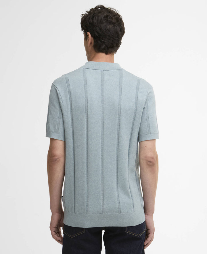 Barbour Wellburn Knitted Polo Shirt: Slate