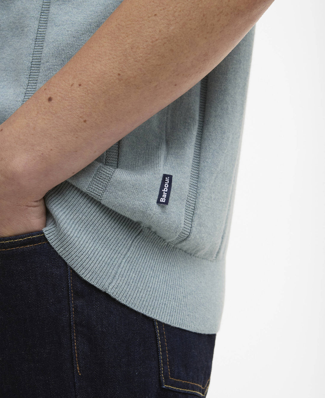 Barbour Wellburn Knitted Polo Shirt: Slate
