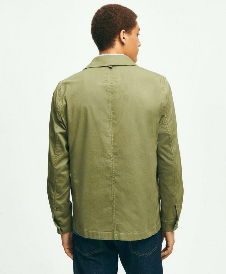 Brooks Brothers Stretch Cotton Twill Chore Jacket: Olive