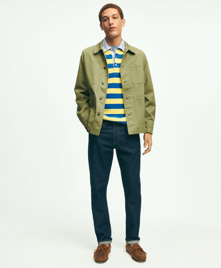 Brooks Brothers Stretch Cotton Twill Chore Jacket: Olive