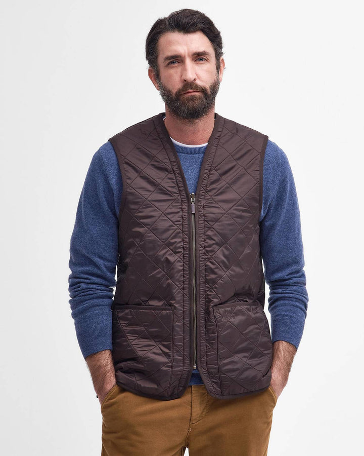 Barbour Men's Polarquilt Zip-In Liner: Dark Brown