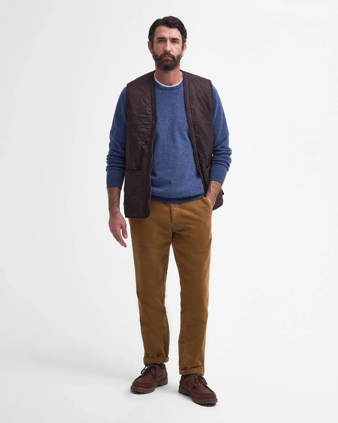 Barbour Men's Polarquilt Zip-In Liner: Dark Brown