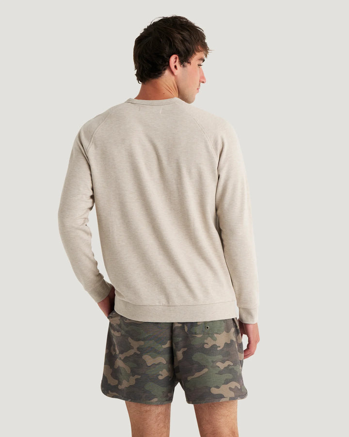Free Fly Men's Bamboo Lightweight Fleece Crew: Heather Desert Tan