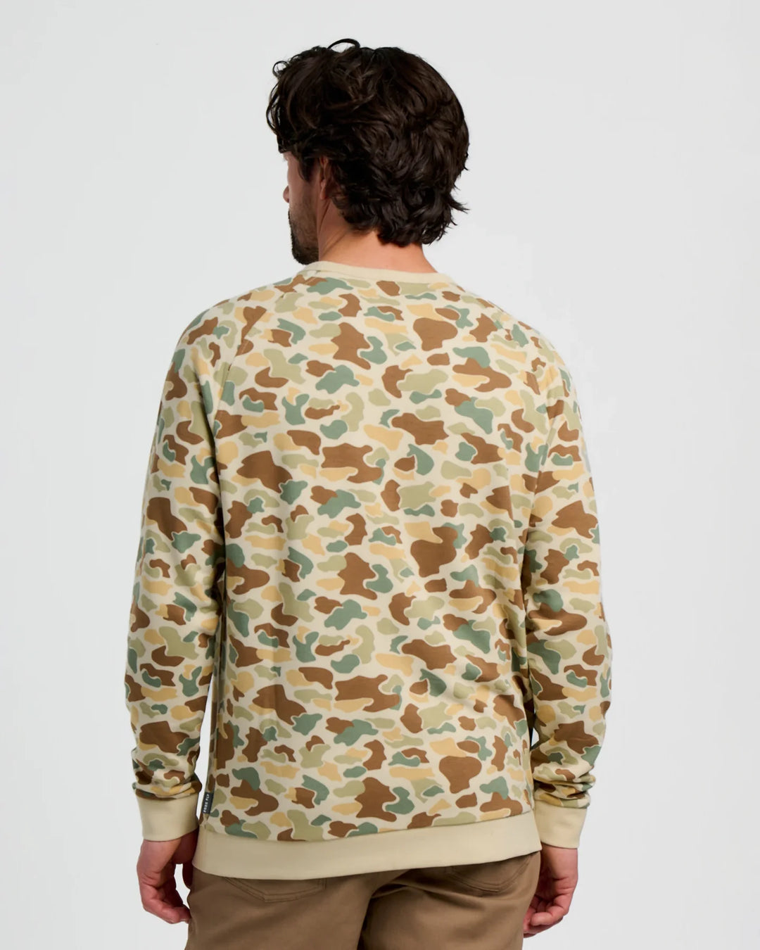 Free Fly Men's Bamboo Lightweight Fleece Crew: Vintage Camo