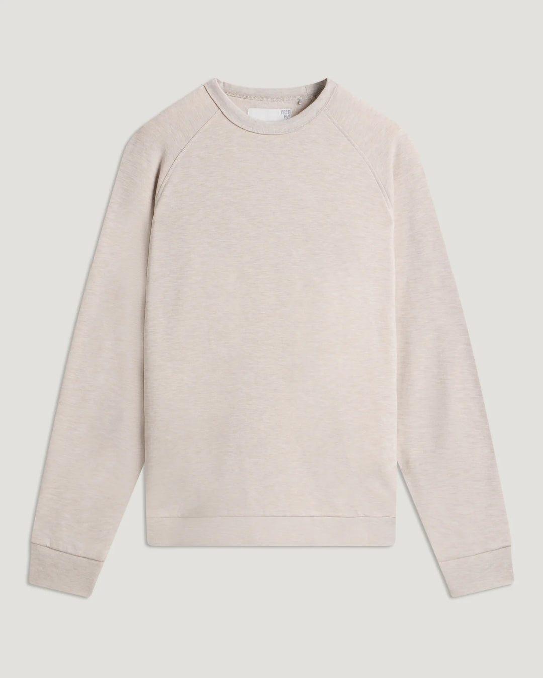 Free Fly Men's Bamboo Lightweight Fleece Crew: Heather Desert Tan
