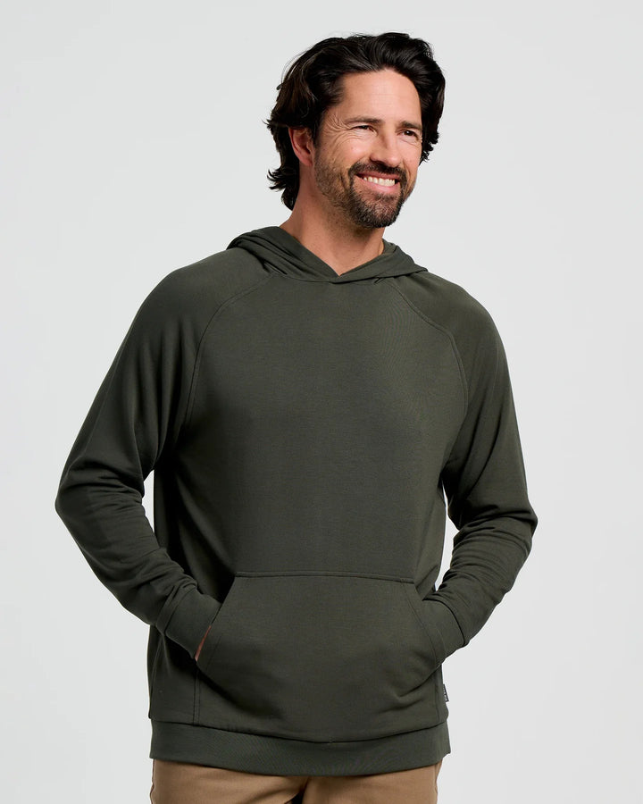 Free Fly Men's Bamboo Lightweight Fleece Hoodie: Dark Forest
