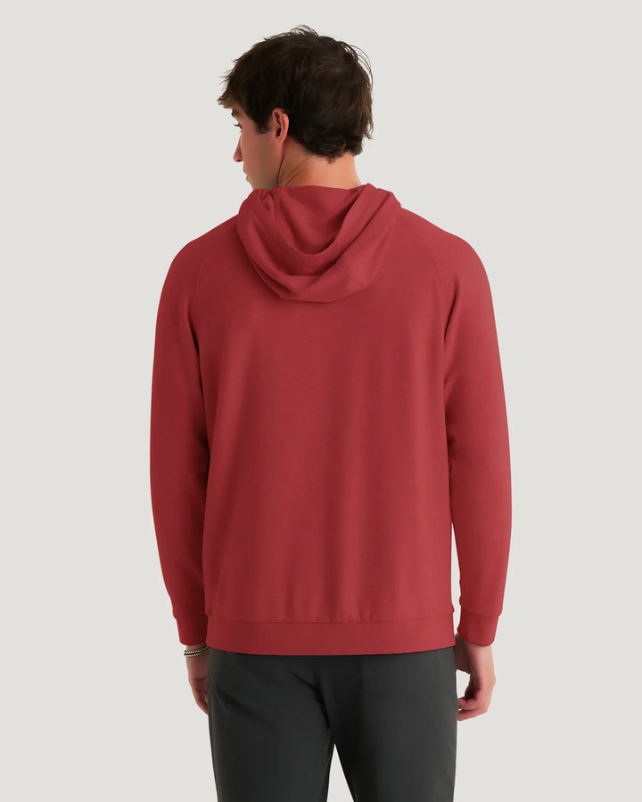 Free Fly Men's Bamboo Lightweight Fleece Hoodie: Red Currant