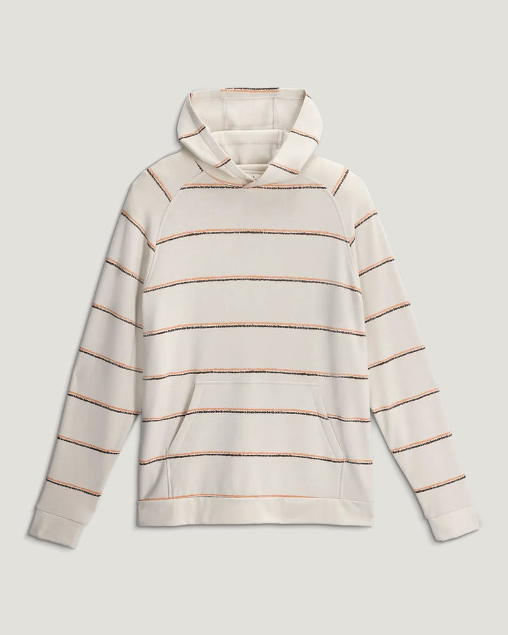 Free Fly Men's Bamboo Lightweight Fleece Hoodie: Dash Double Stripe Birch